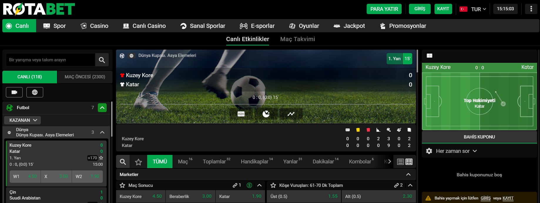 Rotabet Spor Bahisleri